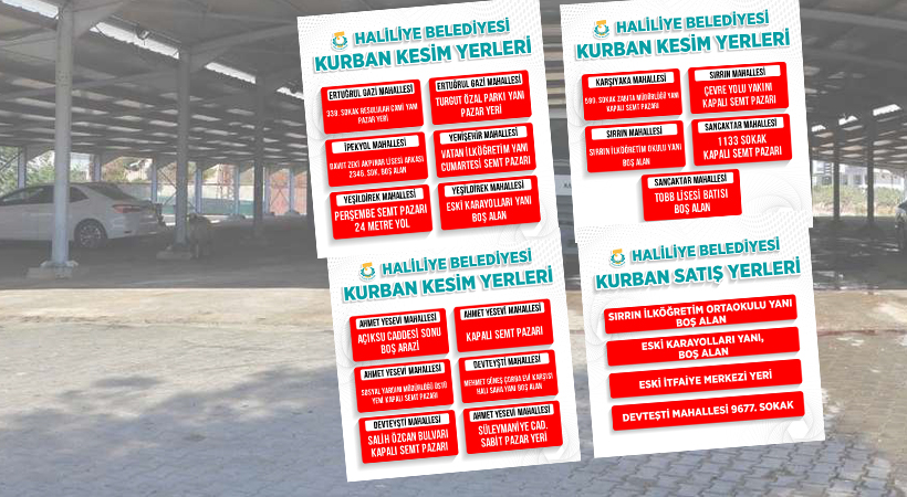 Haliliye’de kurban satış ve kesim yerleri belirlendi