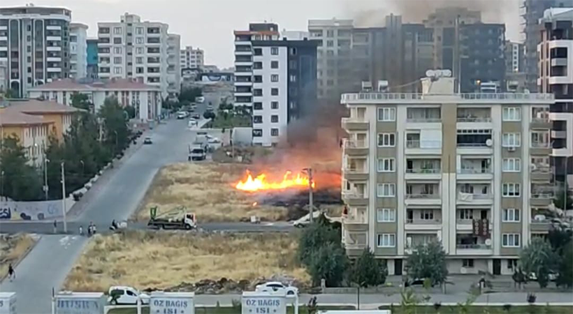 Şanlıurfa'da boş arsalardaki kuru otların yanması tehlike saçıyor