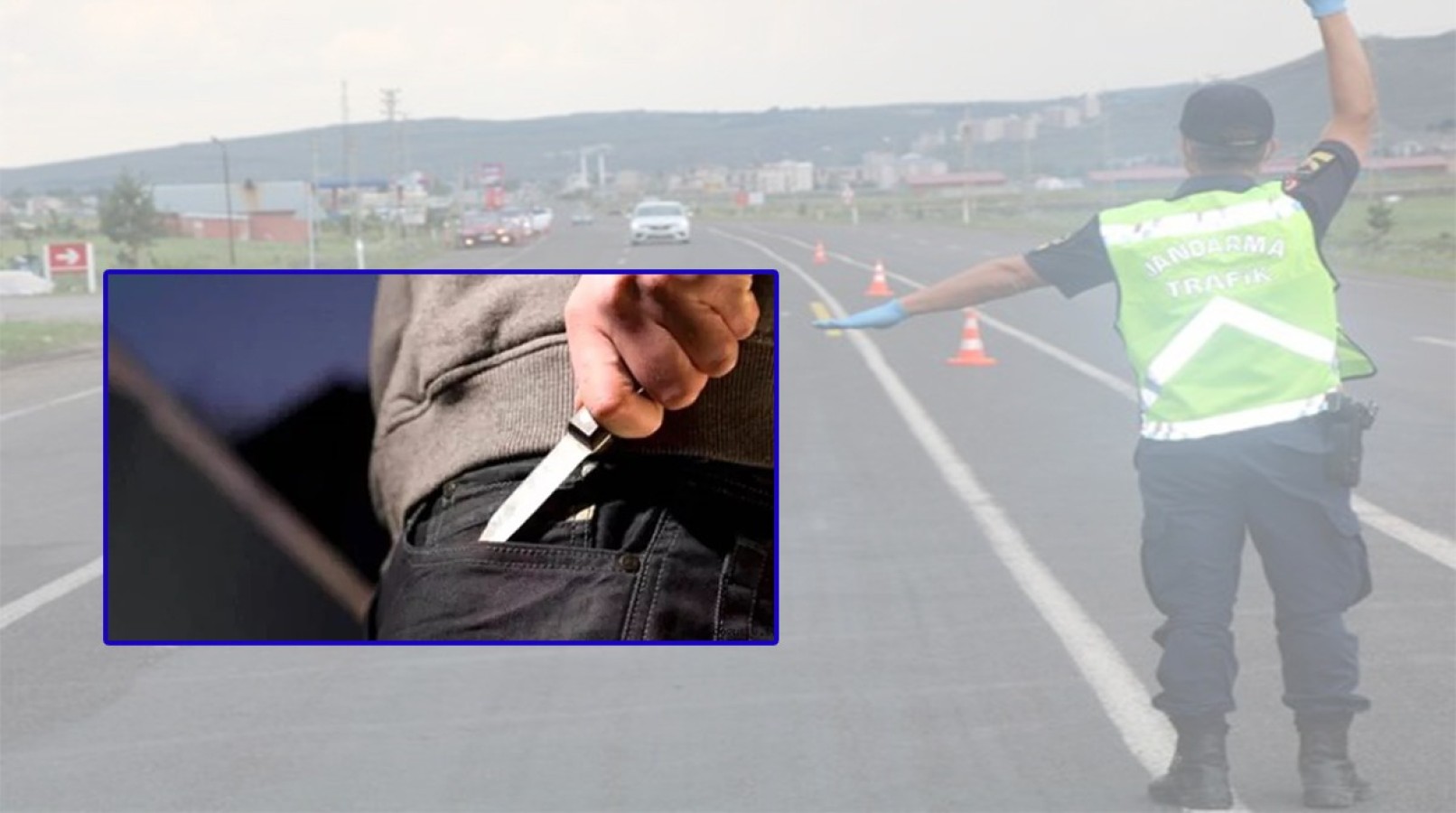 Siverek’te eli bıçaklı şahıs yolu trafiğe kapattı;