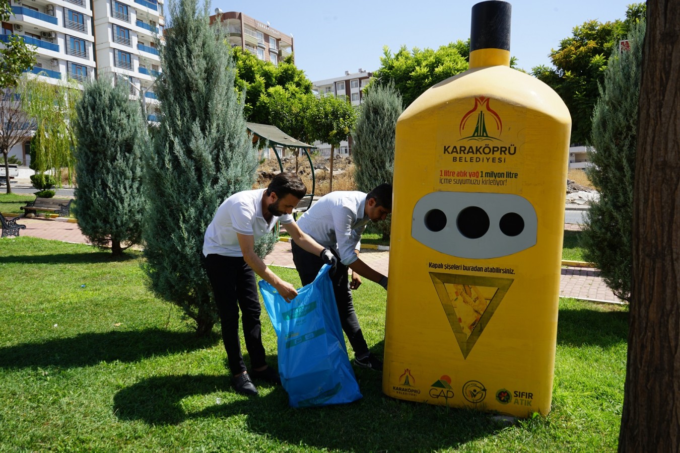 Karaköprü'de atık yağlar geri dönüşüme kazandırılıyor