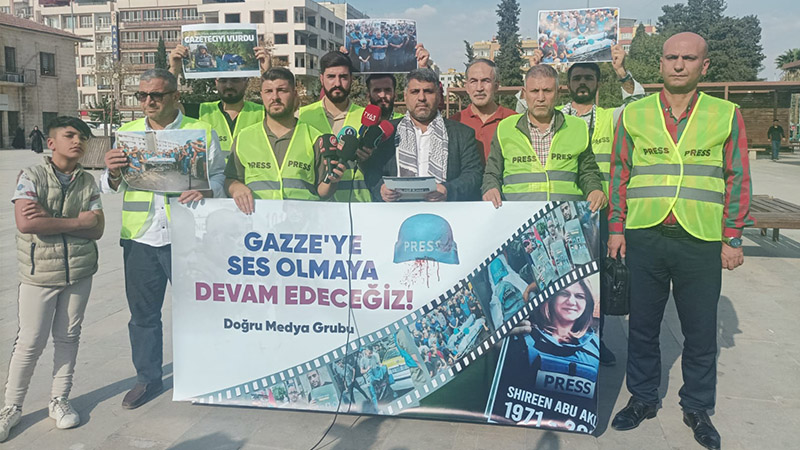 Şanlıurfalı gazetecilerden İsrail saldırılarına protesto;