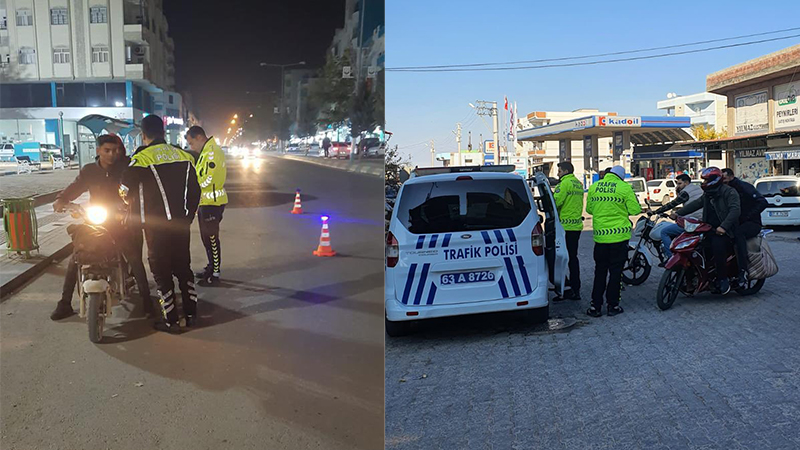 Şanlıurfa’da 114 motosiklet trafikten men edildi;