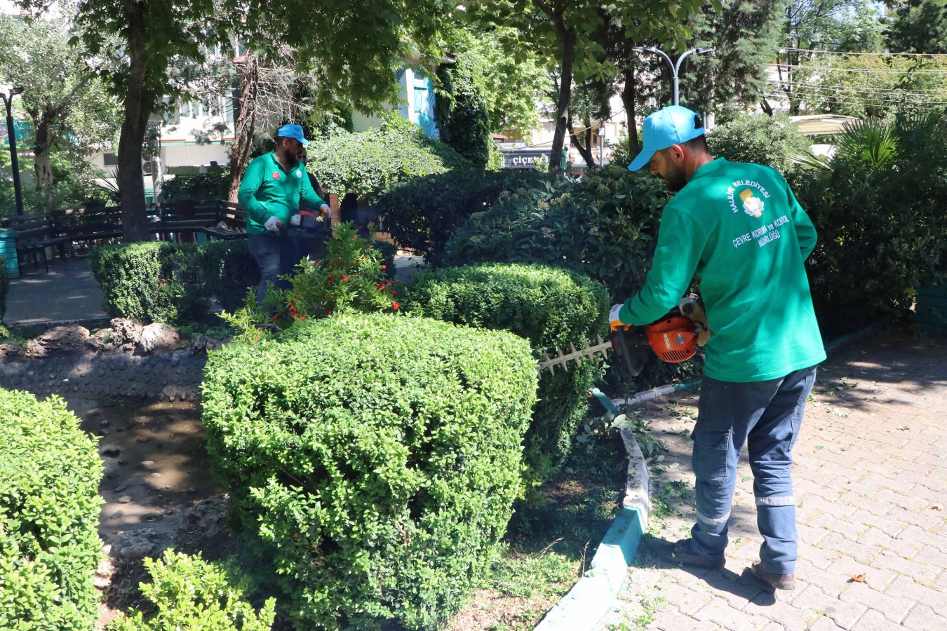 Haliliye’de parklarda peyzaj çalışması!