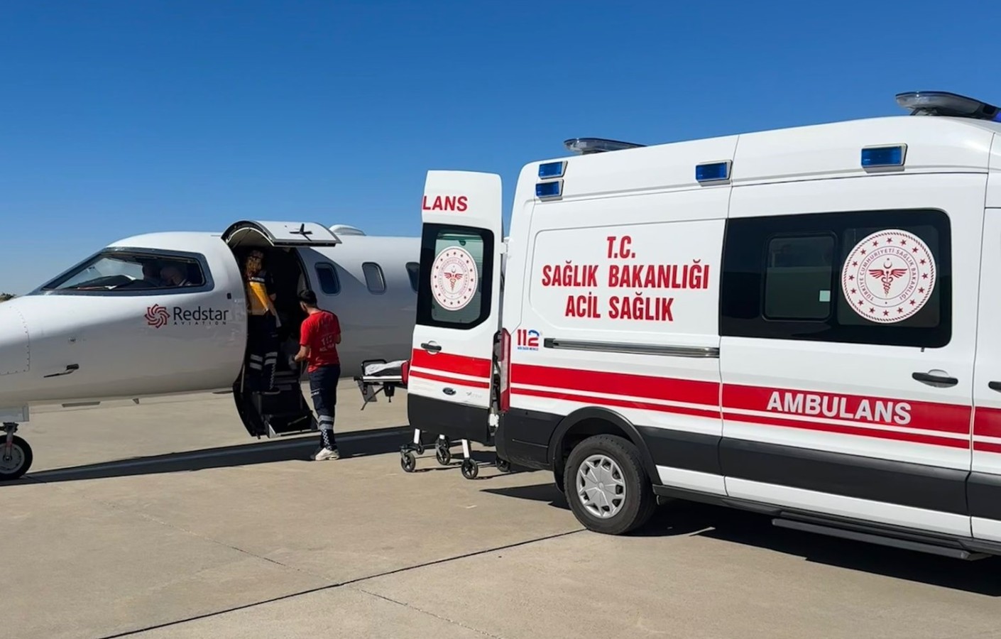 Ambulans uçak 17 aylık İbrahim Çabas için havalandı;