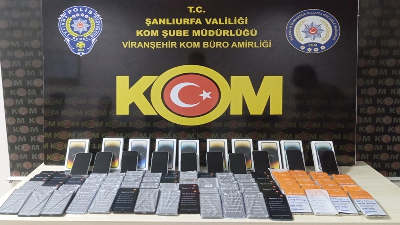 Viranşehir’de gümrük kaçağı cep telefonu operasyonu;