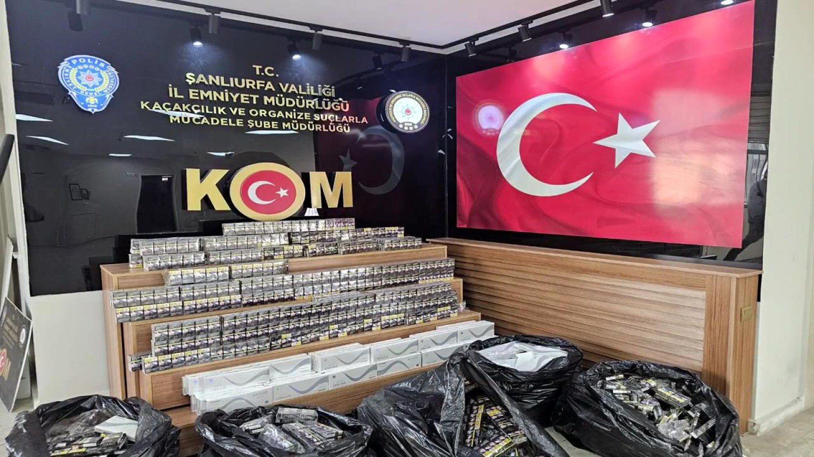 Şanlıurfa’da 420 karton kaçak sigara ele geçirdi.;