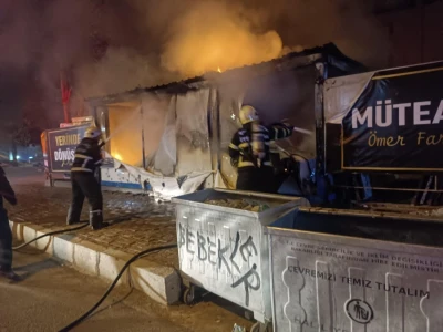 Haliliye’de bekçi kulübesinde korkutan yangın!