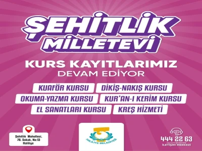 Şehitlik Milletevi kurs kayıtları devam ediyor